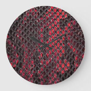 Snake skin: abstract background. large clock