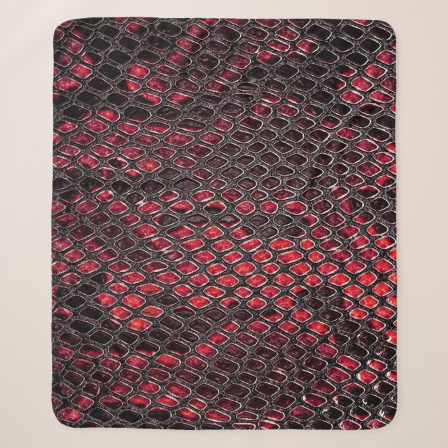 Snake skin: abstract background. sherpa blanket (Front)