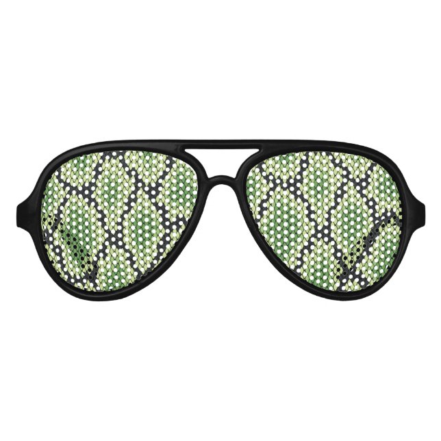 Snake skin, animal pattern, desert pattern aviator sunglasses (Front)