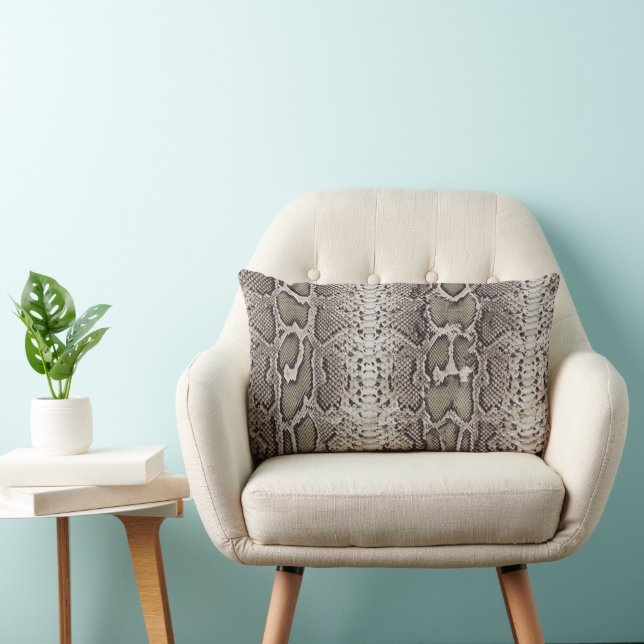 Snake Skin Animal Print Lumbar Pillow (Chair)
