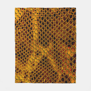 Snake skin background fleece blanket