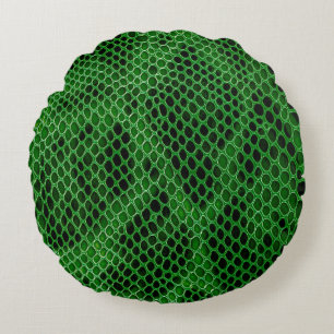 Snake skin background round pillow