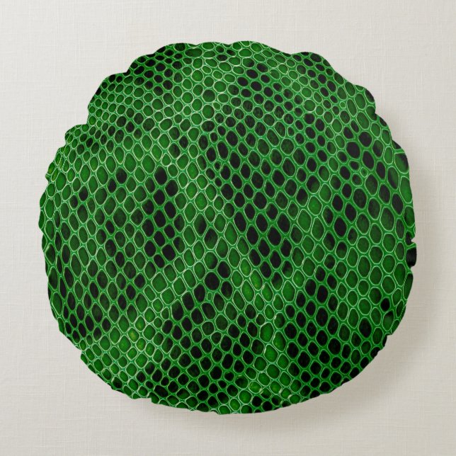 Snake skin background round pillow (Front)