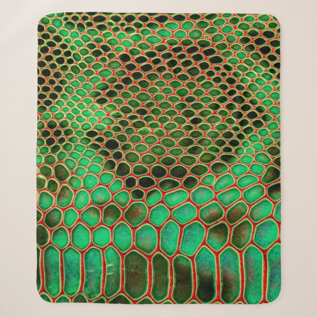 Snake skin background sherpa blanket (Front)