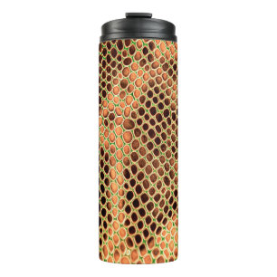 Snake skin background thermal tumbler