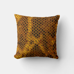 Snake skin background throw pillow