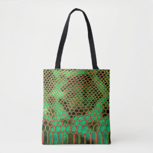 Snake skin background tote bag