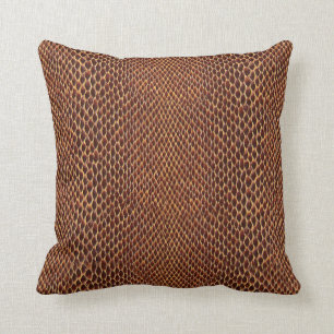 Snake Skin-Look  Background Throw Pillow