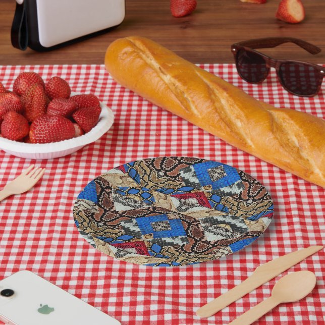 Snake Skin Pattern  Paper Plate (Picnic)