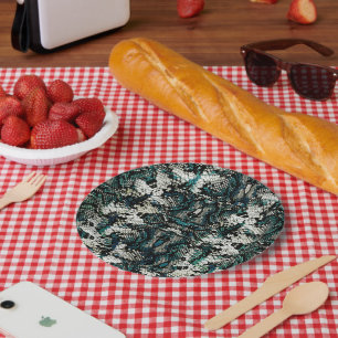Snake Skin Pattern Paper Plate