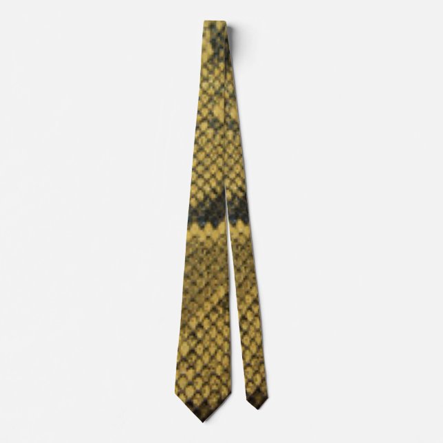 Snake Skin Pattern Print Design Tie (Front)