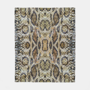 Snake Skin Pattern Texture Fleece Blanket