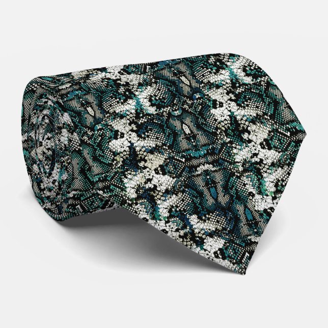 Snake Skin Pattern  Tie (Rolled)