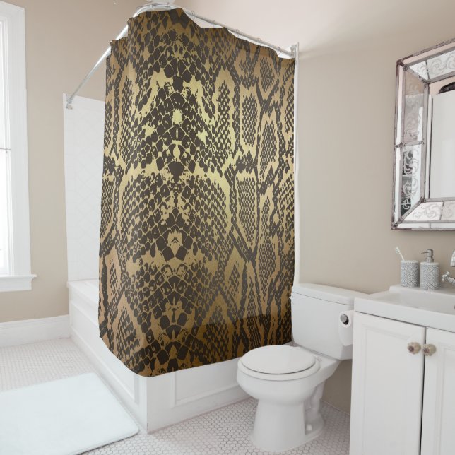 Snake Skin Print Modern Glam Gold (In Situ)