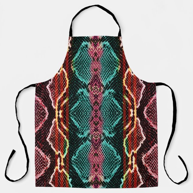 Snake skin print. snake Pattern. Animal print. Col Apron (Front)