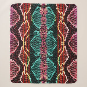 Snake skin print. snake Pattern. Animal print. Col Sherpa Blanket