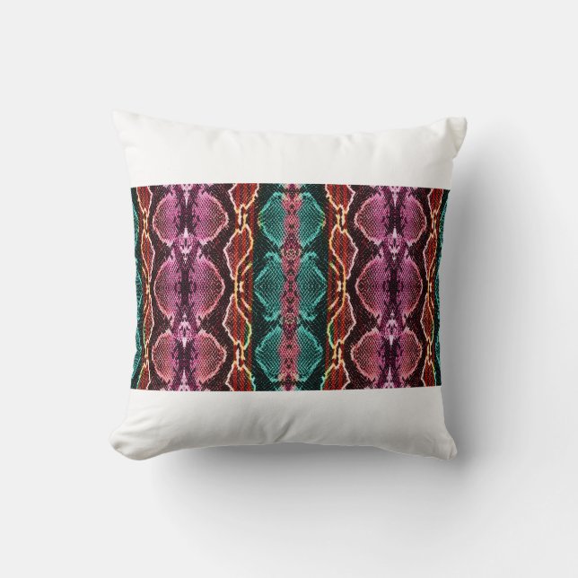 Snake skin print. snake Pattern. Animal print. Col Throw Pillow (Front)