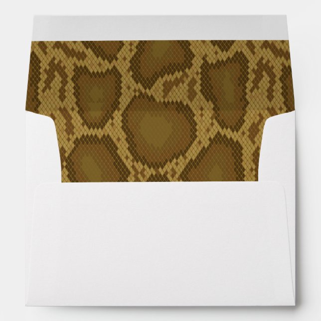 Snake skin, reptile pattern envelope (Back (Bottom))