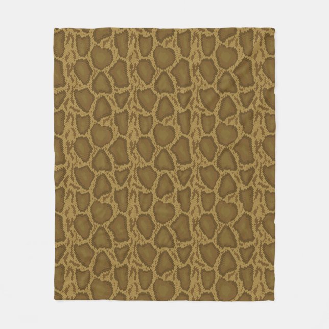 Snake skin, reptile pattern fleece blanket (Front)
