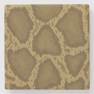 Snake skin, reptile pattern stone coaster