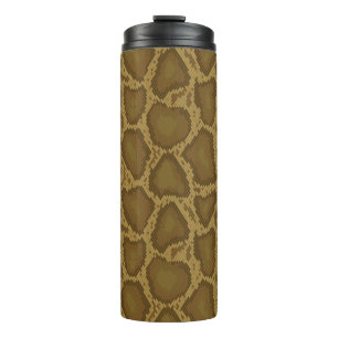 Snake skin, reptile pattern thermal tumbler
