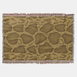 Snake skin, reptile pattern throw blanket