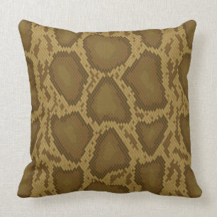 Snake skin, reptile pattern throw pillow