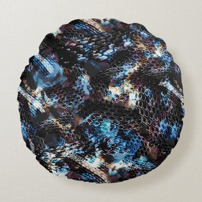 Snake skin round pillow (Front)