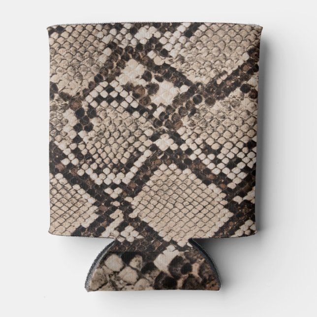 Snake skin: textured background. can cooler (Front)
