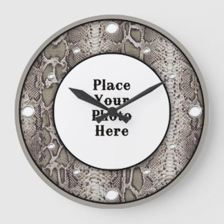Snake Skin Your Photo Wall Clock