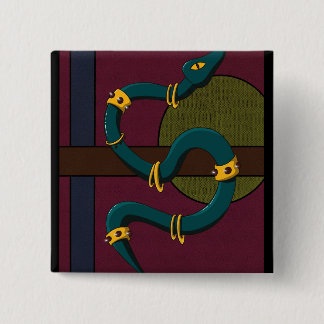 Snake Square Sticker 2 Inch Square Button