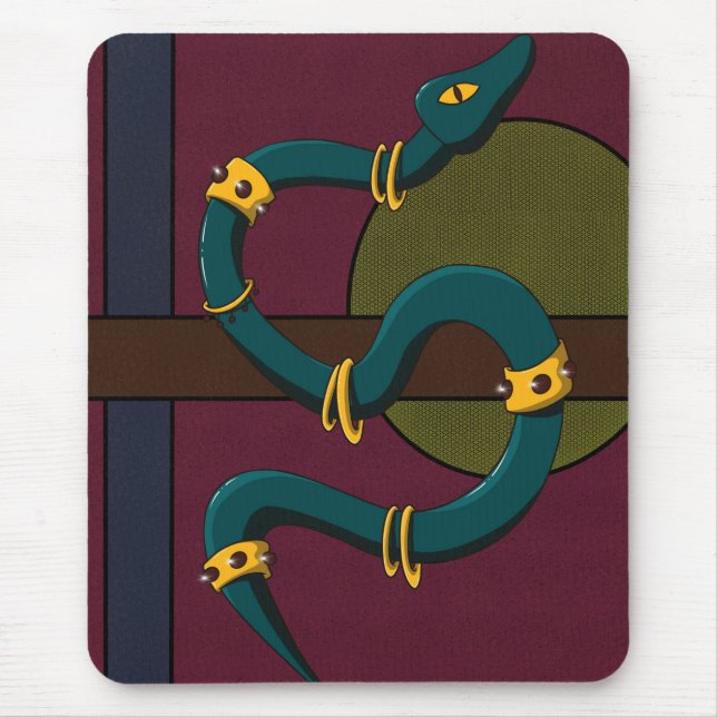Snake Square Sticker Mouse Pad (Front)
