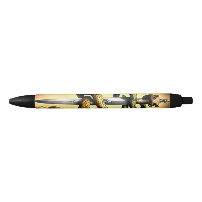 Snake sword black ink pen (Front)