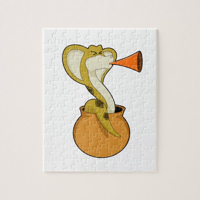Snake Trumpet Music Jigsaw Puzzle (Vertical)
