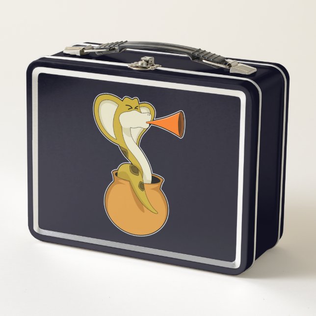 Snake Trumpet Music Metal Lunch Box (Front)