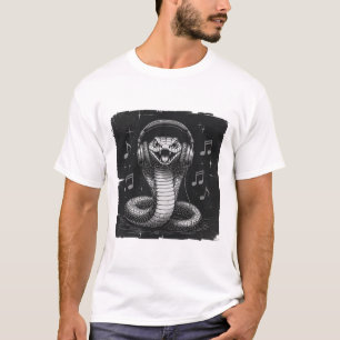 Snake Wearing Headphones Listening To Music T-Shirt