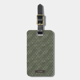 Snake Wild Animal Skin Pattern Luggage Tag