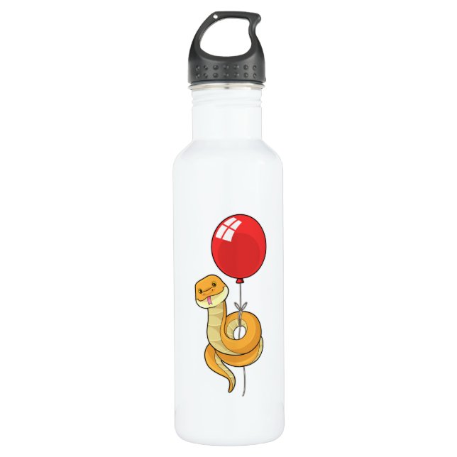 Snake with Balloon 710 Ml Water Bottle (Front)