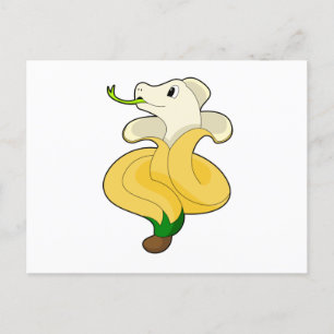 Snake with Banana Postcard