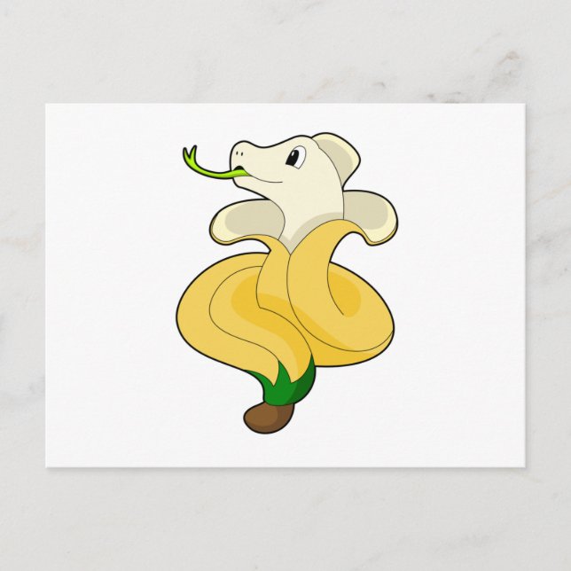 Snake with Banana Postcard (Front)