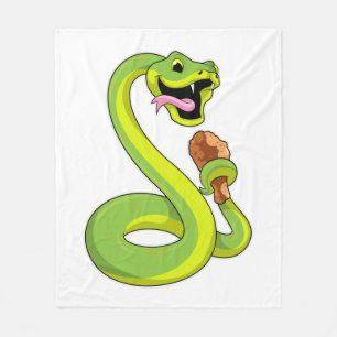 Snake with Chicken Fleece Blanket