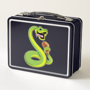 Snake with Chicken Metal Lunch Box