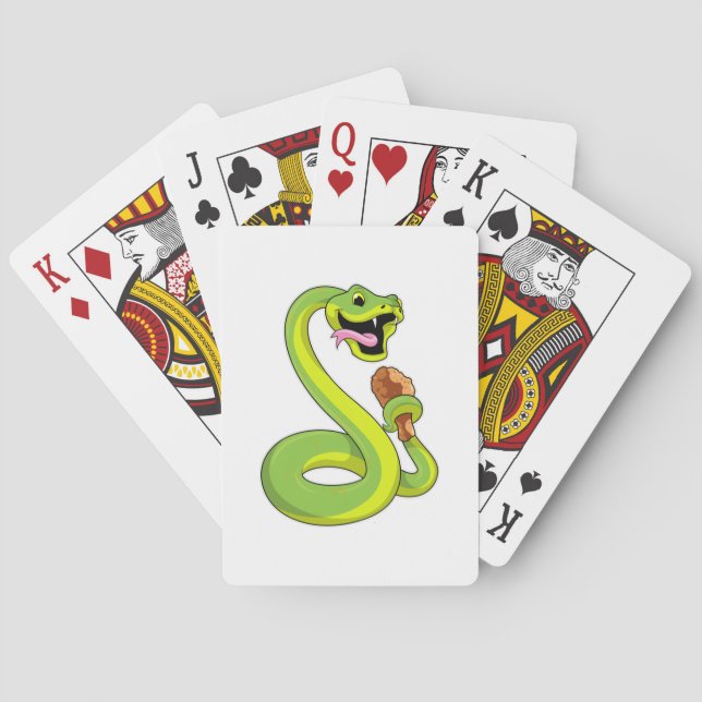 Snake with Chicken Playing Cards (Back)