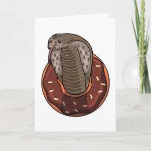 Snake with Doughnut Card