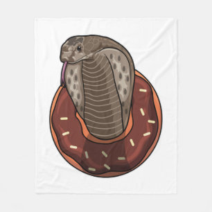 Snake with Doughnut Fleece Blanket