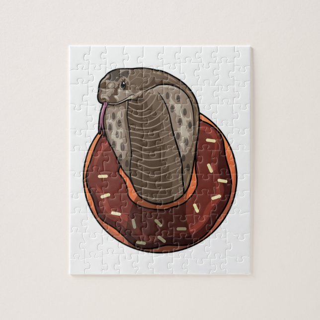 Snake with Doughnut Jigsaw Puzzle (Vertical)