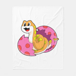 Snake with Egg Fleece Blanket