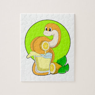Snake with Glass of Lemon juice Jigsaw Puzzle