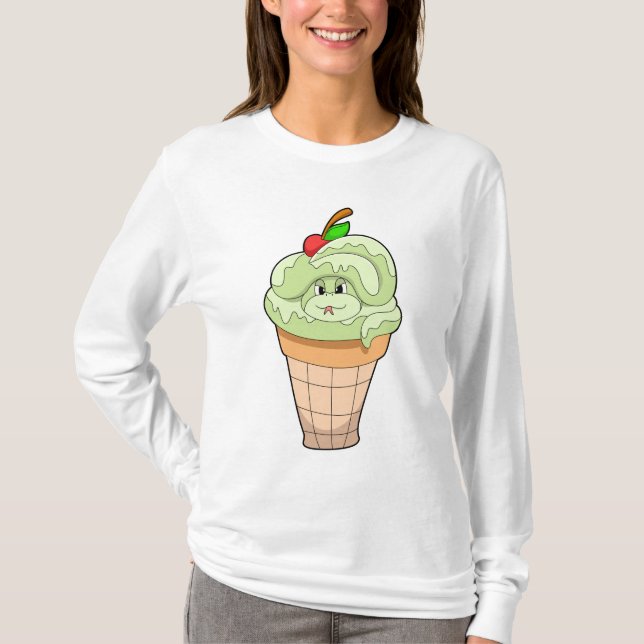 Snake with Ice cream cone & Cherry T-Shirt (Front)