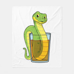 Snake with Juice Fleece Blanket